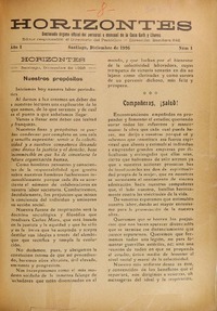 Horizontes (Santiago, Chile : 1926)