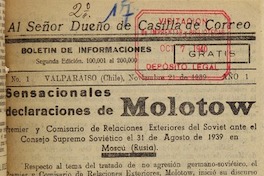 Boletín de informaciones (Valparaíso, Chile : 1939)