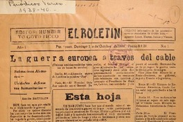 El Boletín (Puerto Aisen, Chile : 1939)