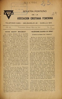 Boletín porteño de la asociación cristiana femenina.