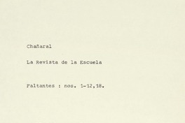 La Revista de la Escuela
