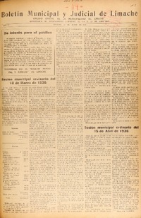 Boletin Municipal y Judicial de Limache.