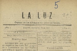 La Luz órgano de los alumnos del Liceo de Rengo.