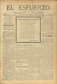 El Esfuerzo órgano del V año del Liceo de Hombres.