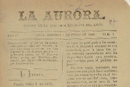 La Aurora Organo de la Academia del Liceo de Talca.