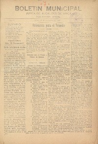 Boletín Municipal Junta de Alcaldes de Arica.