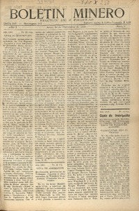 Boletín minero.