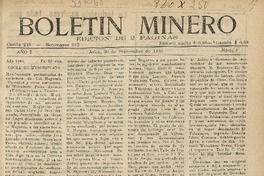Boletín minero.