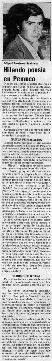 Hilando poesía en Pemuco.