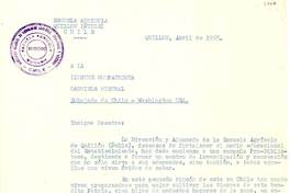 Carta. 1955 abr, Quillón. Gabriela Mistral / Jorge Orellana Mella.