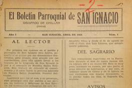 Boletín Parroquial de San Ignacio.