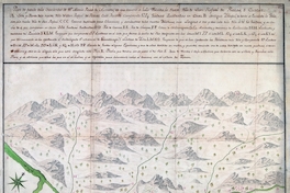 Plano de parte de la hacienda de Rosa de Ahumada, donde se encuentra la villa San Rafael de Rozas, Illapel, 1780.