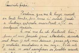 Carta. c.1945, Las Cabras, Chile. Joaquín Edwards Bello.