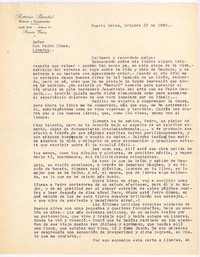 [Carta], 1960 oct. 22 Puerto Varas, Chile <a> Pedro Olmos