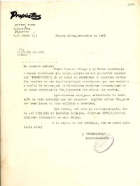 [Carta] 1953, nov. 11, Buenos Aires, Argentina [a] Gabriela Mistral, Italia