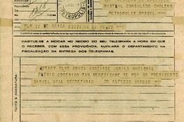 [Telegrama] 1945 nov. 22, Arica [a] Gabriela Mistral, Petrópolis