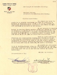 [Carta] 1945 nov. 22, Santiago [a] Gabriela Mistral