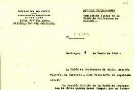 [Carta] 1946 ene. 5, Santiago, Chile [al] Embajador de Chile en Francia, París, Francia