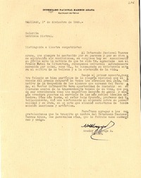 [Carta] 1945 dic. 1, Santiago, Chile [a] Gabriela Mistral