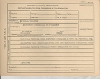 [Telegrama] 1945 nov. 21, [Brasil] [al] Instituto Comercial, Coquimbo, Chile