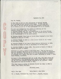 [Carta] 1961 Sept. 29, [EE.UU.] [a] Mr. L. Nagels, Heideland Ltd., Hasselt, Belgium