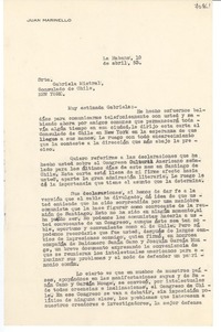 [Carta] 1953 abr. 10, La Habana [a] Gabriela Mistral, New York