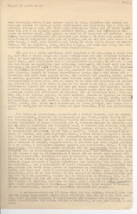 [Carta] 1943 junho 27, Rio, [Brasil] [a] Gabriela [Mistral]