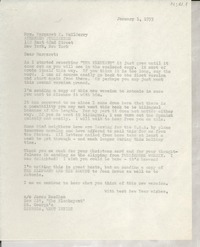 [Carta] 1973 Jan. 1, [EE.UU.] [a] Mrs. Margaret K. McElderry, Atheneum Publishers, 122 East 42nd Street, New York, New York, [EE.UU.]