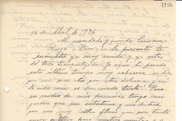 [Carta] 1936 abr. 16, [La Serena] [a] Gabriela Mistral