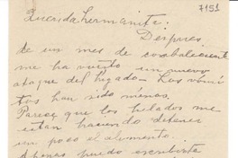 [Carta] 1945 oct. 27, [La Serena] [a] Gabriela Mistral