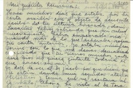 [Carta] 1944 oct. 9, [La Serena] [a] Gabriela Mistral