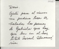 [Carta] [1973], [EE.UU.] [a] Doris [Dana]