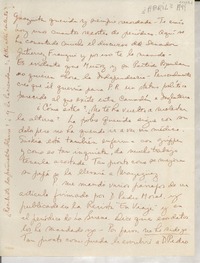 [Carta] [1949] [abr.] [a la] Guagüita querida y siempre recordada