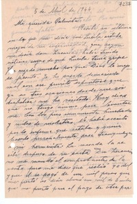 [Carta] 1944 abr. 5, [La Serena] [a] Palmita