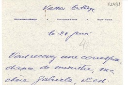 [Carta] 1942 jun. 24, New York [a] Gabriela Mistral