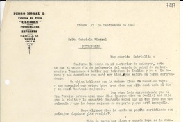 [Carta] 1945 sept. 27, Vicuña [Chile] [a] Gabriela Mistral, Petrópolis