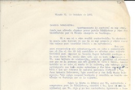 [Carta] 1951 oct. 31, Vicuña, [Chile] [a] Gabrielita [Mistral]