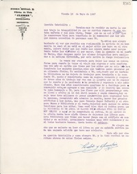[Carta] 1947 mayo 18, Vicuña [Chile] [a] Gabriela Mistral