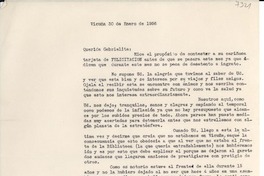 [Carta] 1956 ene. 30, Vicuña, [Chile] [a] Gabrielita [Mistral]