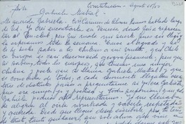 [Carta] 1950 ago. 15, Constitución, [Chile] [a] Gabriela Mistral