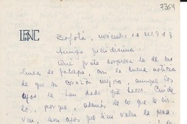 [Carta] 1949 nov. 14, Bogotá [a] Gabriela Mistral