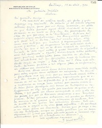 [Carta] 1936 abr. 14, Santiago [a] Gabriela Mistral, Lisboa