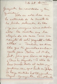 [Carta] 1949 sept. 3, [a la] Guagüita tan recordada y tan querida
