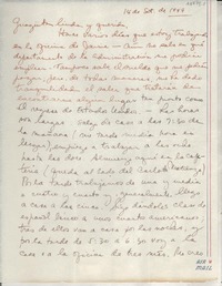 [Carta] 1949 sept. 14 [a la] Guagüita linda y querida