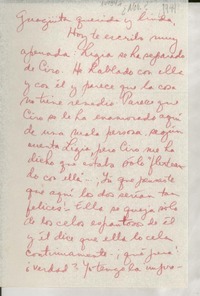 [Carta] [1949?] [nov.?] [a la] Guagüita querida y linda