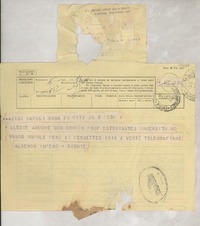 [Telegrama] 1952 jul. 5, Roma, [Italia] [a] Gabriela Mistral, Napoli, [Italia]