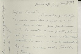 [Carta] 1949 jun. 17, México [a la] Hijita bonita