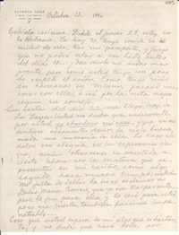 [Carta] 1946 oct. 1, La Yaya, [Cuba] [a] Gabriela Mistral