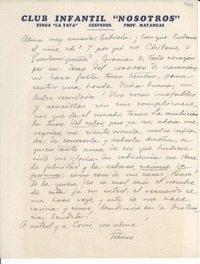 [Carta] [Cuba?] [a] Gabriela [Mistral]