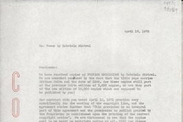 [Carta] 1972 Apr. 13, [EE.UU.] [a la] Editora Opera Mundi, Rua da Alfandega 982, Rio de Janeiro, Brasil